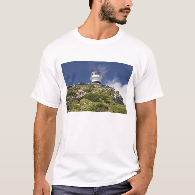 T-shirt Le Cap, Afrique du Sud. Un phare sur (Devant)