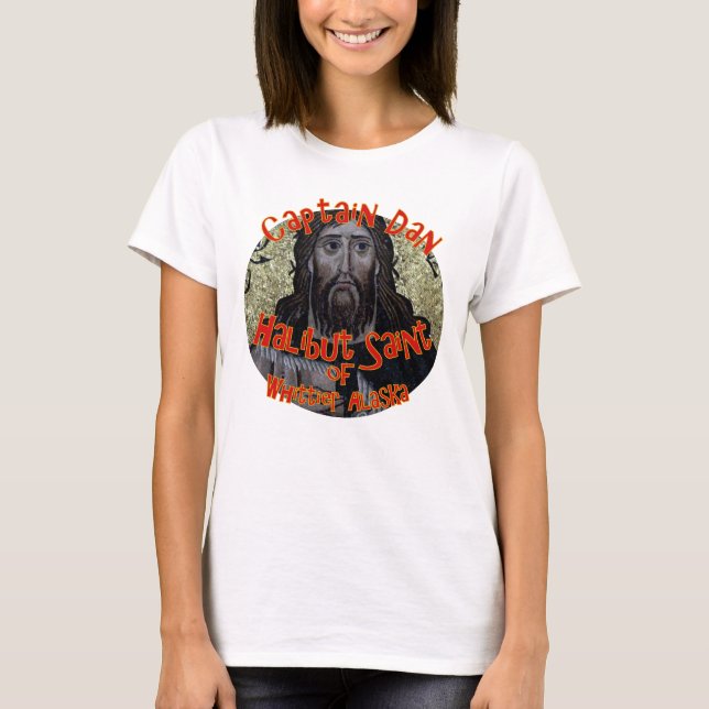 T-shirt Le capitaine Dan the Halibut Saint de Whittier Ala (Devant)