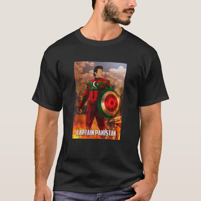 T-shirt Le capitaine Pakistan Imran Khan PTI Pakistan (Devant)