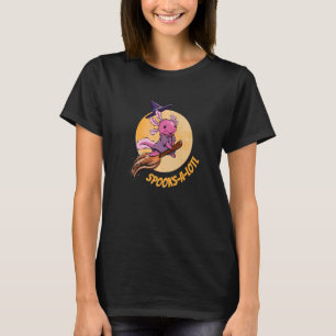 T-shirt Le Casquette De Sorcière Broom Axolotl Parle D'Une