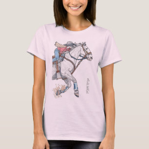 T-shirt Le cavalier de coureur de baril aiment une chemise