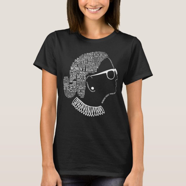 T-shirt Le célèbre RBG Ruth Bader Ginsburg cite des fémini (Devant)