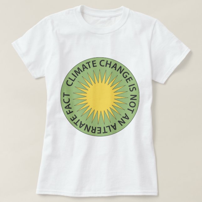 T-shirt Le changement climatique n'est pas un fait (Design devant)