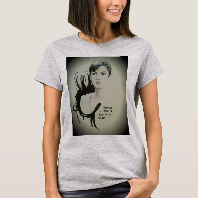 T-shirt Le changement n'est pas un spectateur Sport Art Im (Devant)