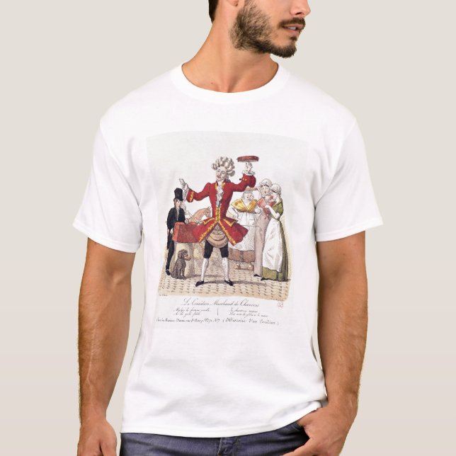 T-shirt Le chanteur de rue, gravé par Alois Senefelder (Devant)
