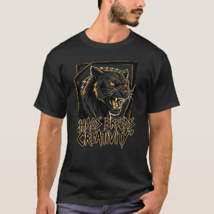 T-shirt Le chaos engendre la créativité, panthère, embrass