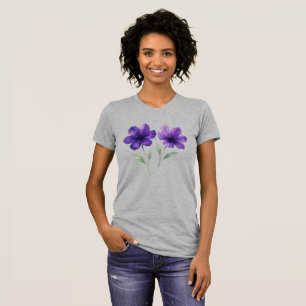 T-shirt Le charme des fleurs violettes