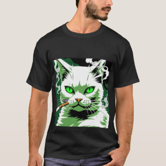 T-shirt Le chat aux yeux verts