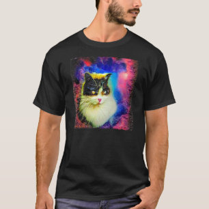 T-shirt Le Chat Blanc Le Plus Mignon De La Nébuleuse De L'
