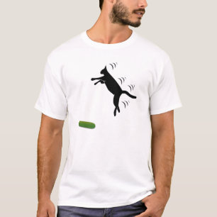 T-SHIRT LE CHAT CRAZY A PEUR DE SAUMPS DE COUCHER SORTI DU