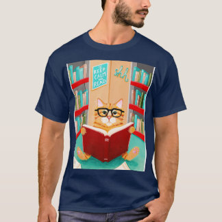 T-shirt Le chat de bibliothèque