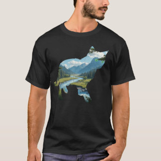 T-shirt Le chat de la nature : un mélange de grâce et de s