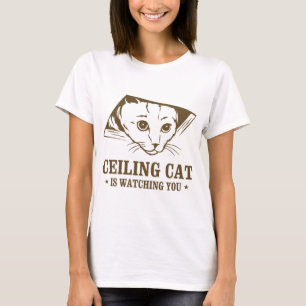 T-shirt Le chat de plafond vous observe