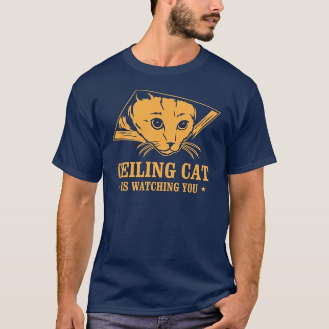 T-shirt Le chat de plafond vous observe (Devant)