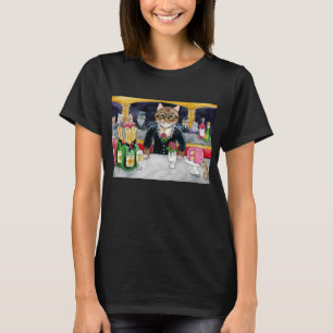 T-shirt Le chat mignon Manet charrient la boîte de nuit de