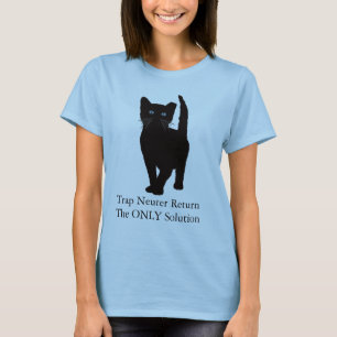 T-shirt Le chat noir, emprisonnent le retour de neutre la