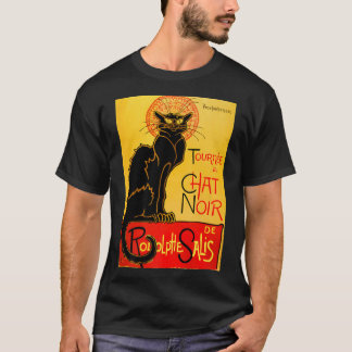 T-shirt Le Chat Noir The Black Cat Tee Art Nouveau Vintage