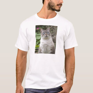 T-shirt Le chat observé par croix