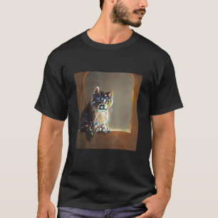 T-shirt Le Chat Par La Fenêtre Beau Kitten Kitty Felin