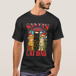 T-shirt Le chat préféré du Père Noël Papa Noël Noël drôle
