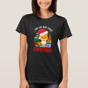 T-shirt Le Chat Qui a Volé Noël  Le Père Noël Chat Mignon 