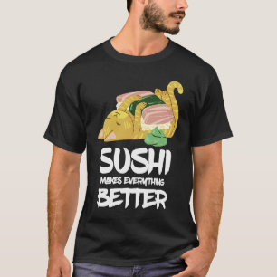 T-shirt Le Chat Sushi Rend Tout Mieux La Restauration Japo