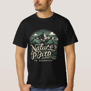 T-shirt Le chemin de la nature vers la sérénité - Montagne