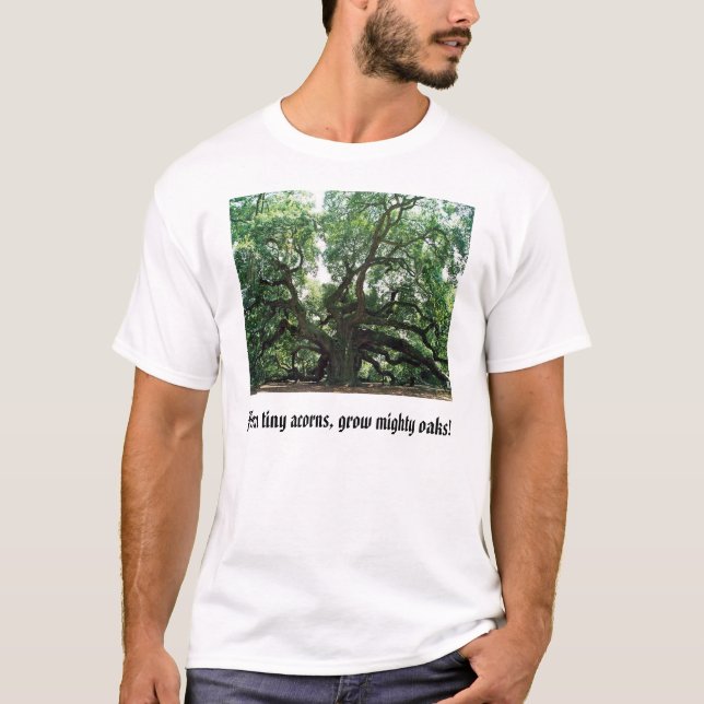 T-shirt le chêne d'ange, des glands minuscules, cultivent (Devant)