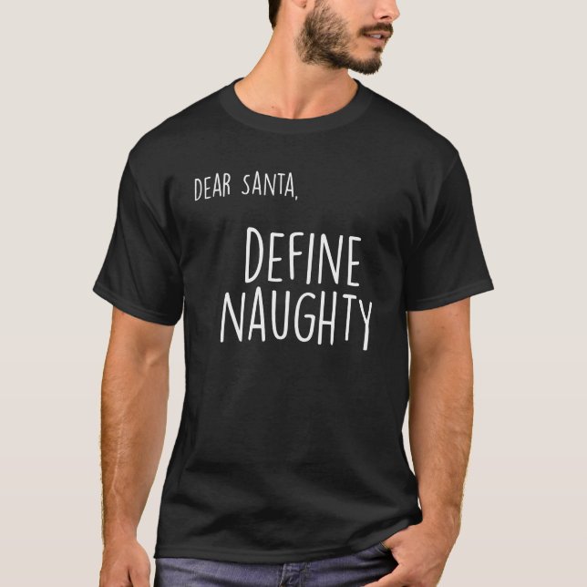 T-shirt Le cher père noël définissent l'adulte drôle (Devant)