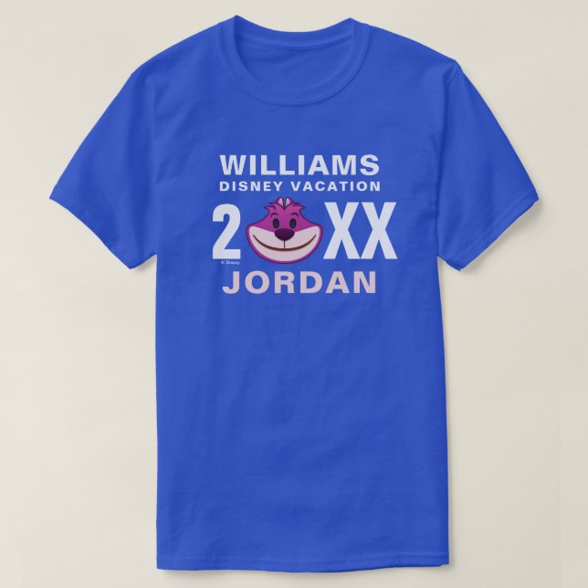 T-shirt Le Cheshire Cat Emoji| Vacances familiales et anné (Design devant)