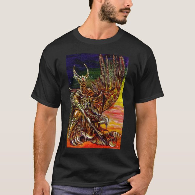 T-shirt LE CHEVAL SOMBRE ET LE Imaginaire DRAGON (Devant)