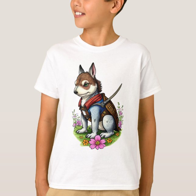 T-shirt Le chevalier des chiens | Art AI (Devant)
