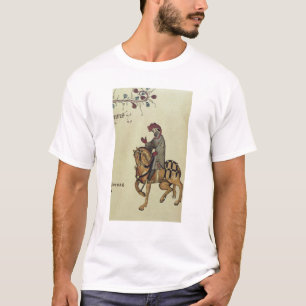 T-shirt Le chevalier, détail de télécopie de
