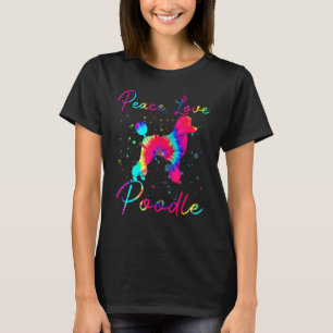 T-shirt Le chien de caniche de Peace Love   