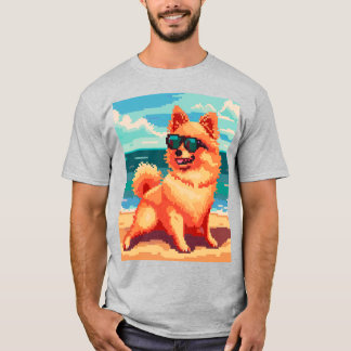 T-shirt Le chien pixel de grand-mère