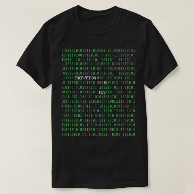 T-shirt Le chiffrement est un programmeur clé (Design devant)