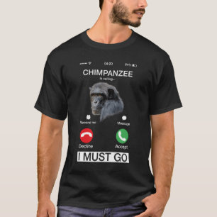 T-shirt Le chimpanzé appelle le singe chimpanzé grand sing