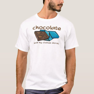 T-shirt Le chocolat a fait à mon rétrécissement de