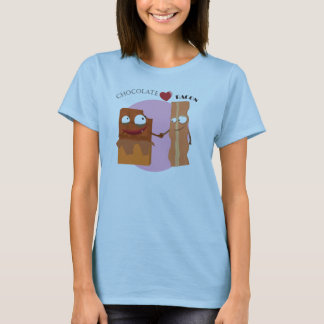 T-shirt le chocolat aime le lard