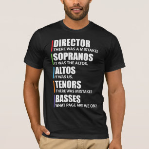 T-shirt Le choeur chanteur de choeur drôle de musique