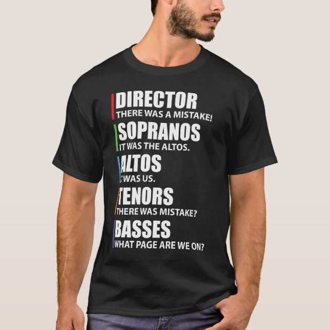 T-shirt Le choeur chanteur de choeur drôle de musique (Devant)