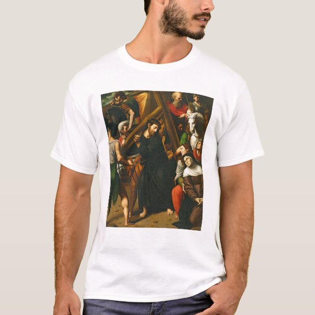 T-shirt Le Christ portant la croix (Devant)