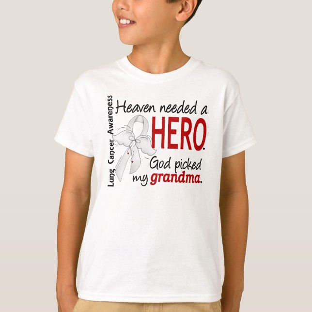 T-shirt Le ciel a eu besoin d'un cancer de poumon de (Devant)