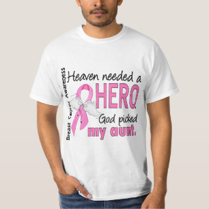 T-shirt Le ciel a eu besoin d'une tante cancer du sein de