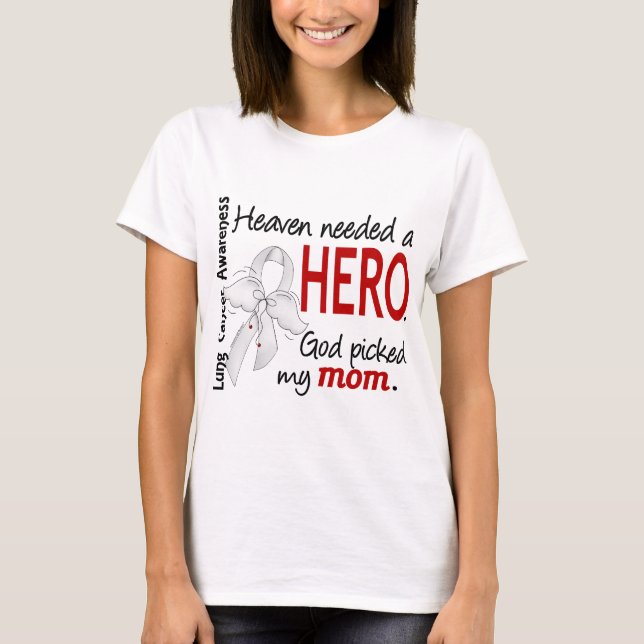 T-shirt Le Ciel Avait Besoin D'Un Héros Maman Cancer Du Po (Devant)