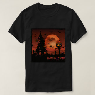 T-shirt Le citrouille de scènes de cimetière de Halloween
