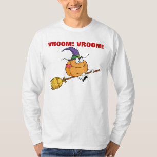 T-shirt Le citrouille va Vroom Vroom sur le balai de