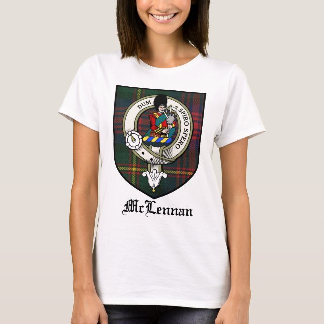 T-shirt Le clan de McLennan Crest le tartan d'insigne (Devant)
