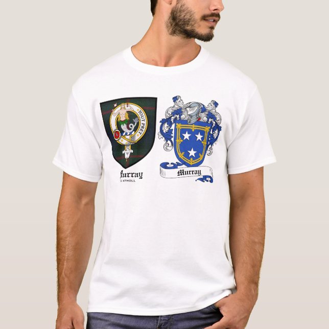 T-shirt Le clan de Murray Crest et le manteau de Murray (Devant)