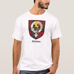 T-shirt Le clan de Nicholson Crest le tartan d'insigne